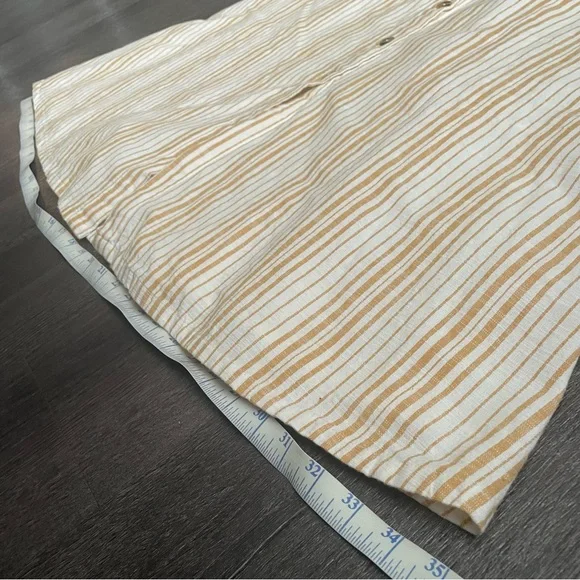 Urban Outfitters Millie Stripe Plunging Cream and Tan Backless Dress - Picture 8 of 13